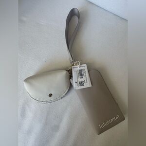 lululemon athletica Wristlet Clutch in Cream and Taupe